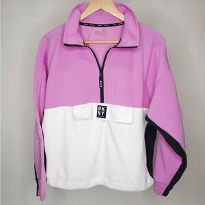 DKNY New York Sport Pink 3/4 Zip Jacket / Sweatshirt